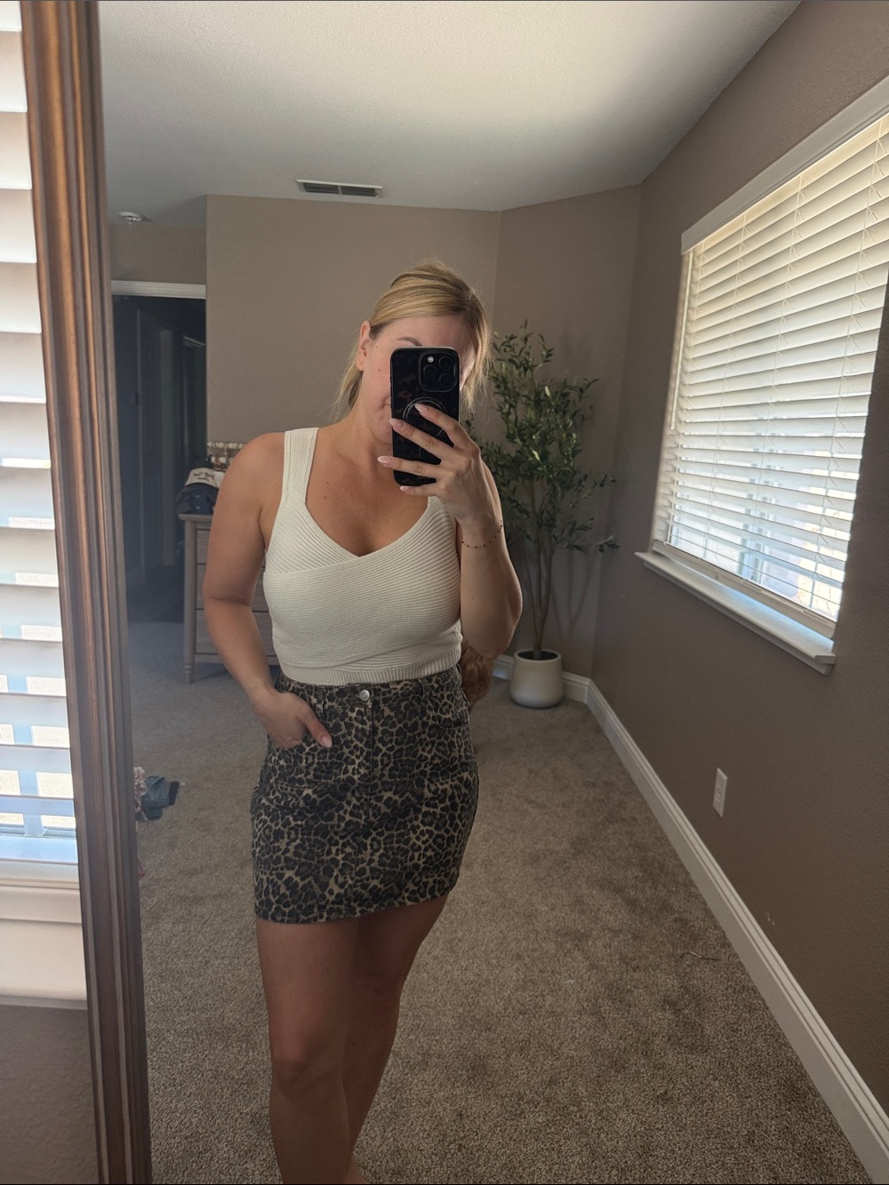 Active USA Leopard Print Mini Skirt - Black and Brown  - BOGO